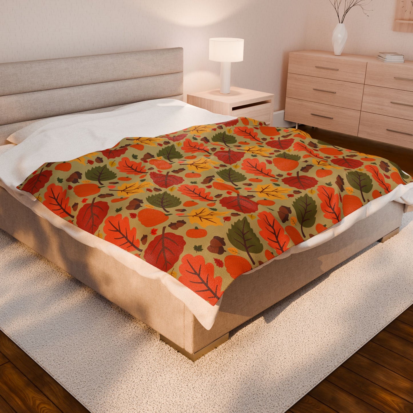 Autumn Harvest Velveteen Plush Blanket