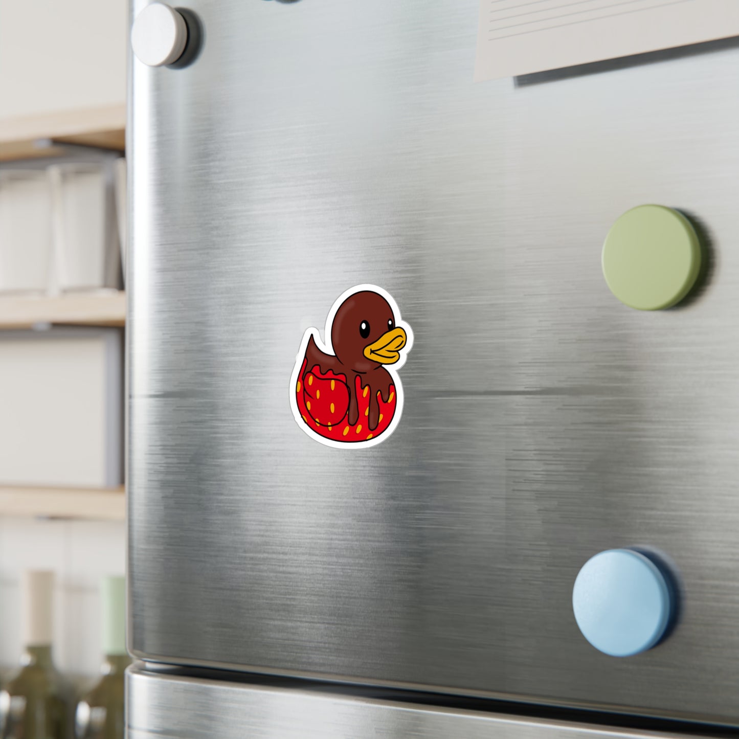 Chocolate Covered Strawberry Duck Kiss-Cut Vinyl Decal