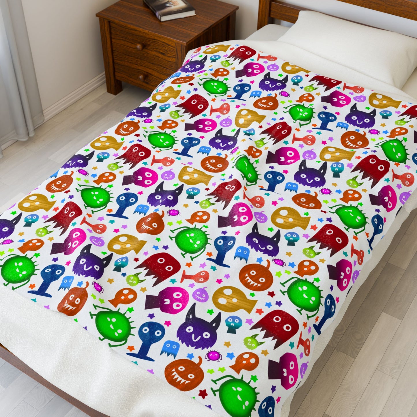 Colorful Halloween Plush Blanket