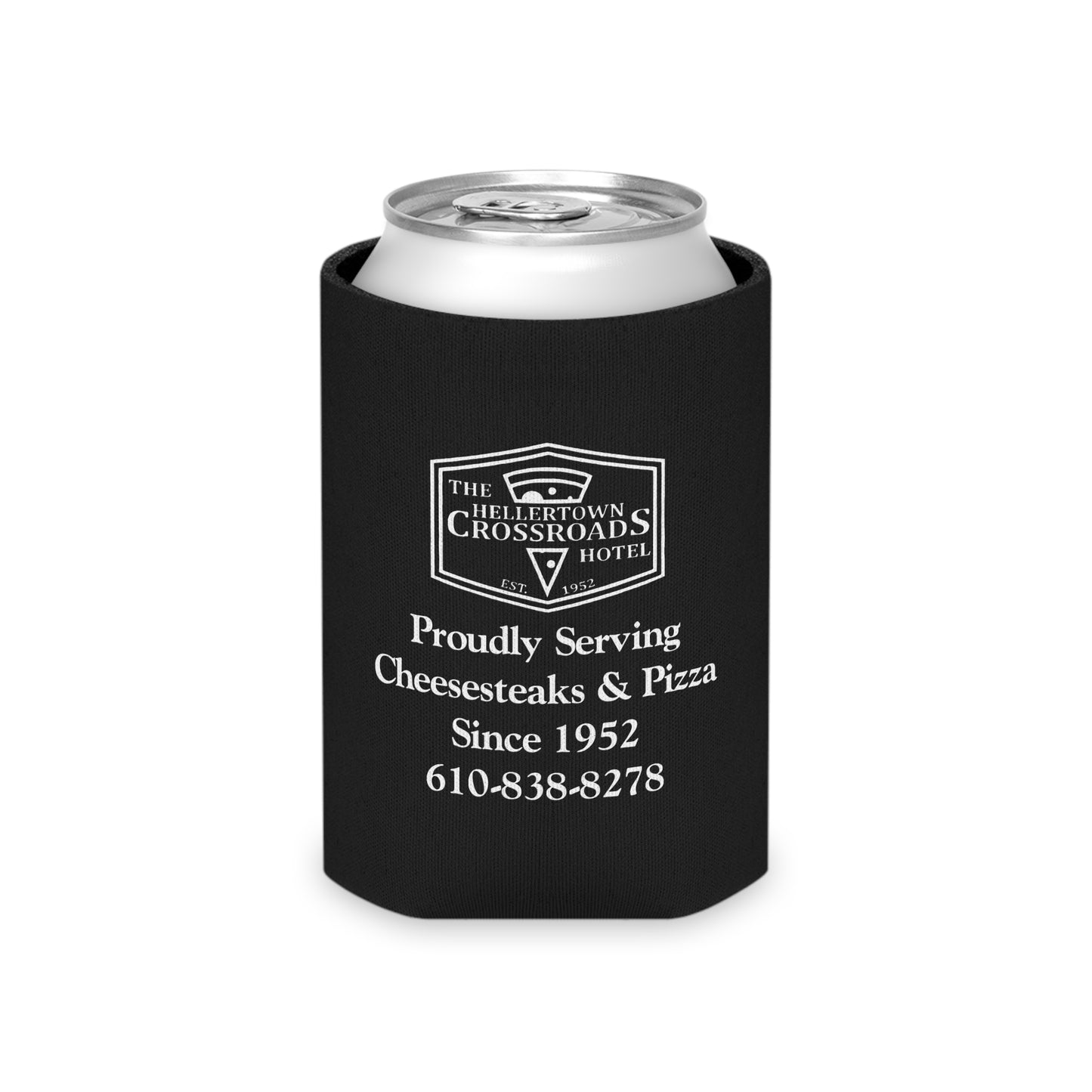 The Hellertown Crossroads Hotel Can Cooler - Coozy