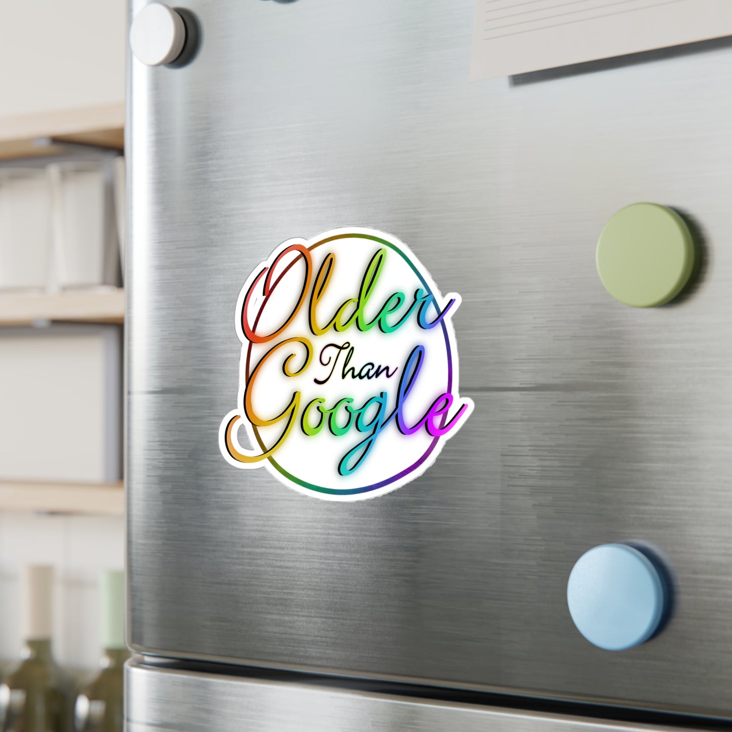 Older Than Google Colorful Kiss-Cut Vinyl Decal