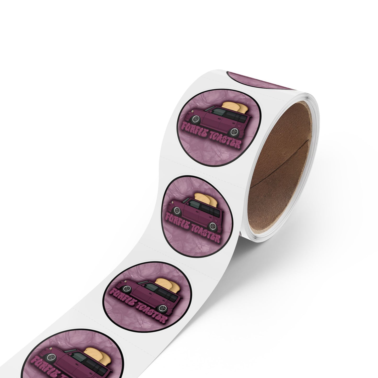 Purple Toaster Sticker Roll