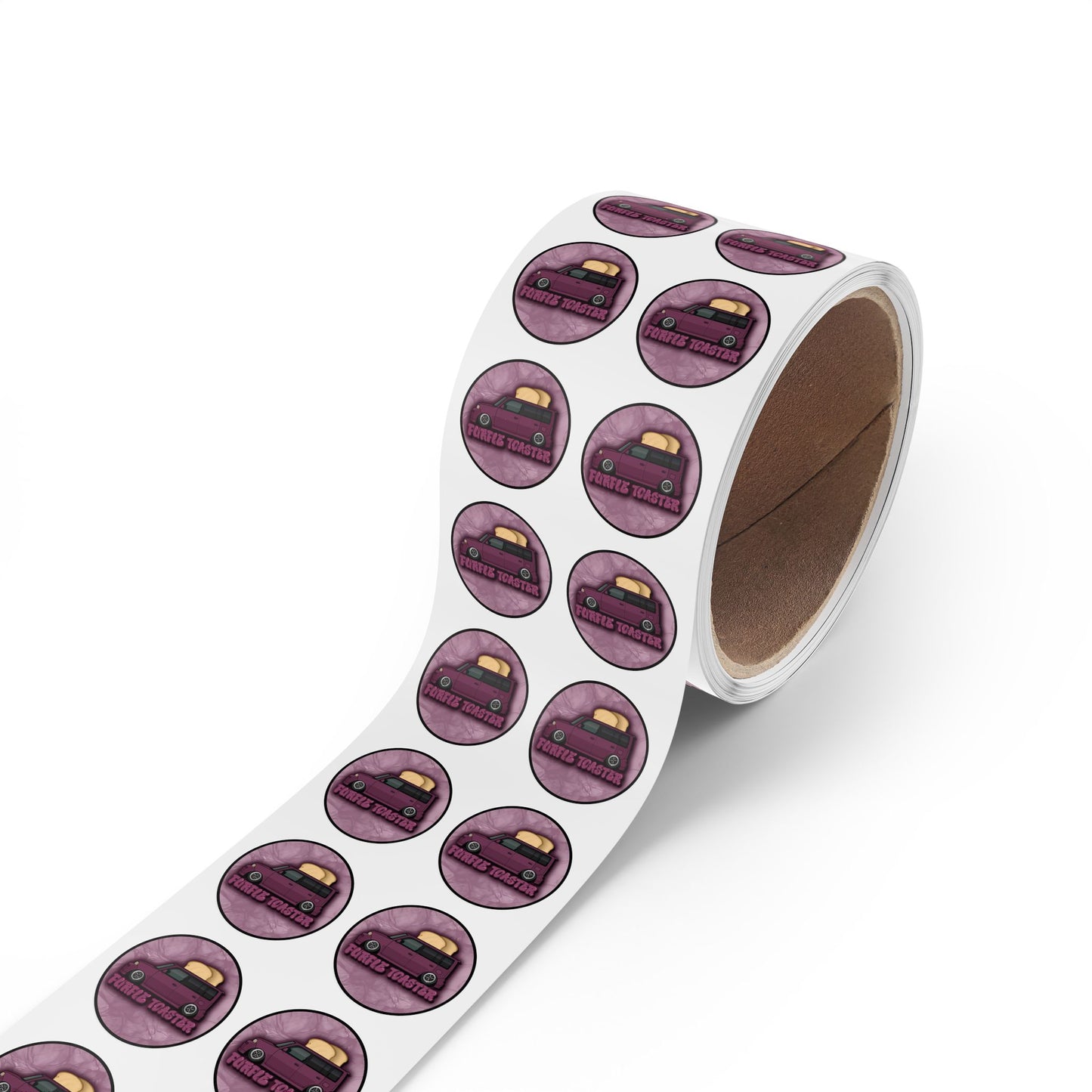 Purple Toaster Sticker Roll