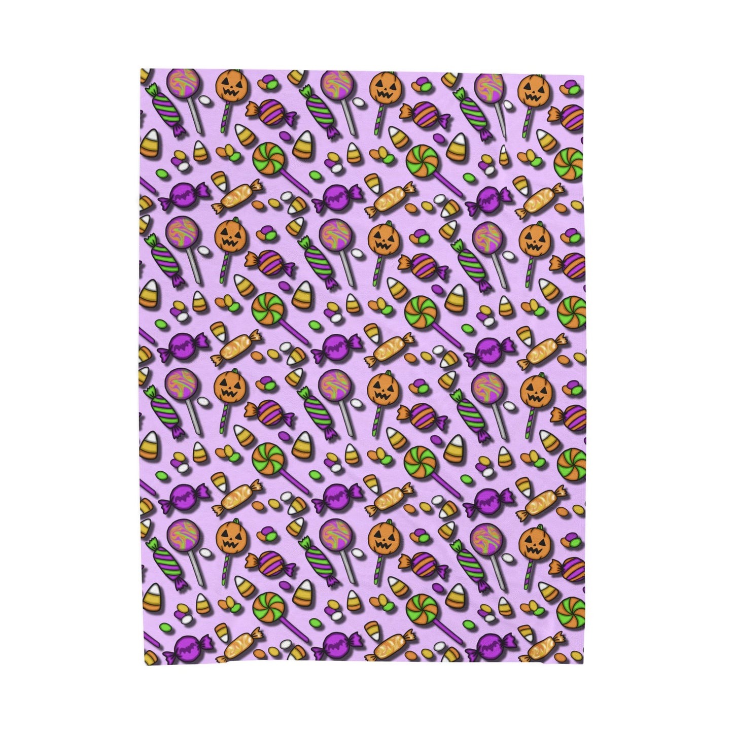 Halloween Candy Velveteen Plush Blanket