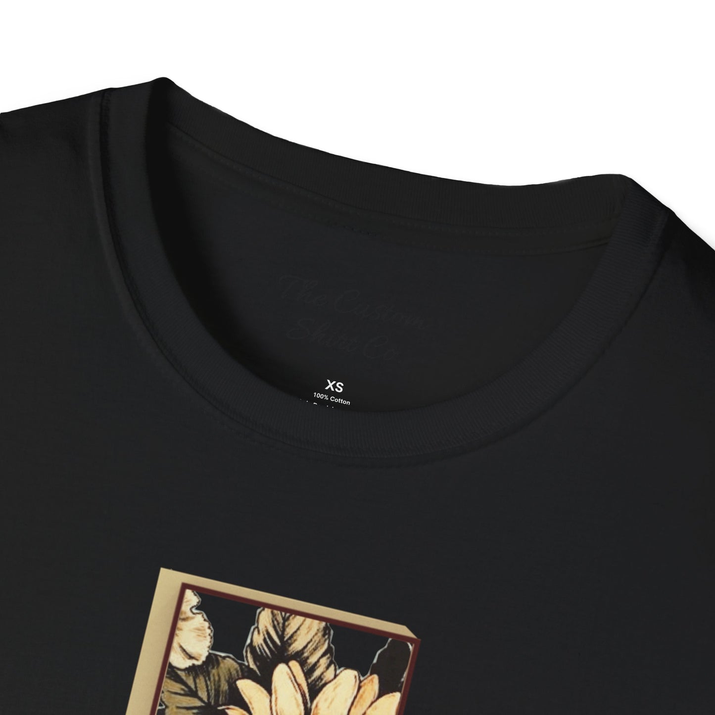 custom vintage flower shirt black neck