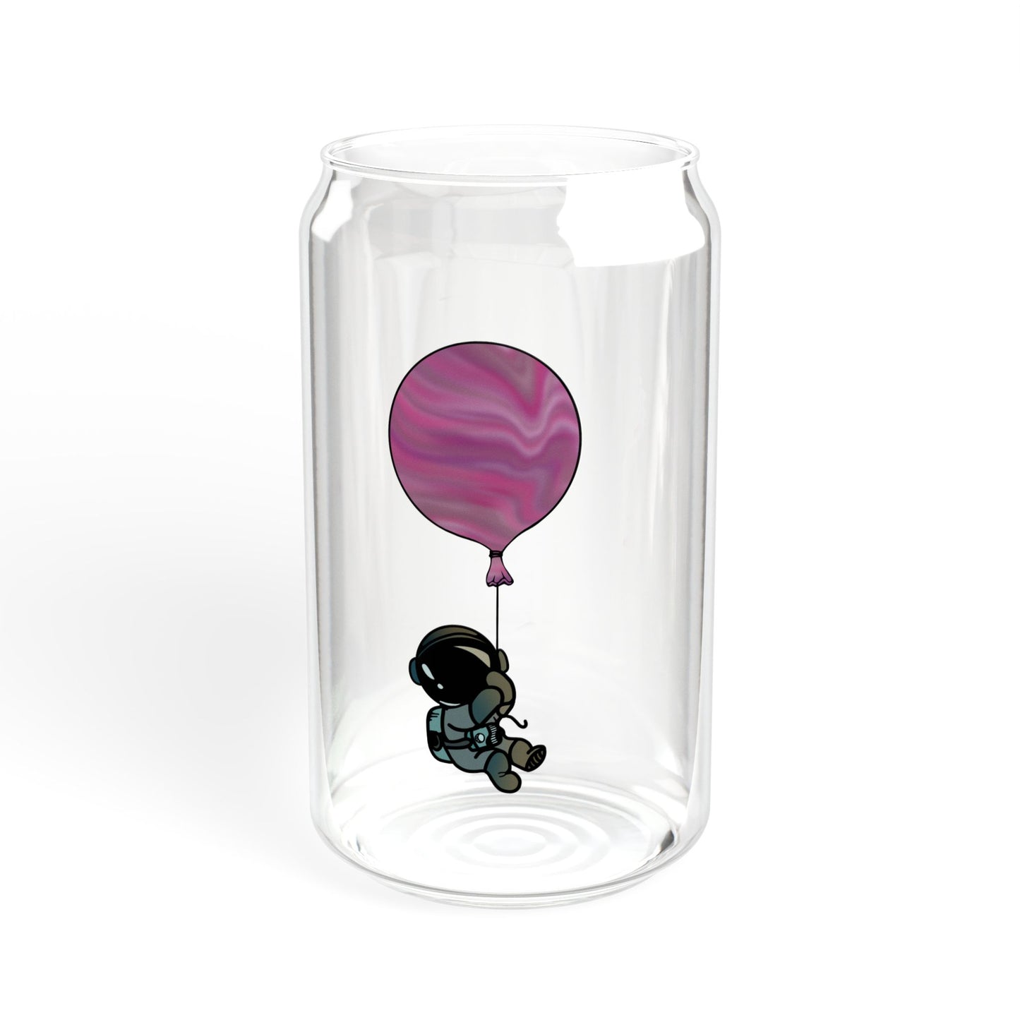 Astronaut Sipper Glass - 16oz with Bamboo Lid & Straw