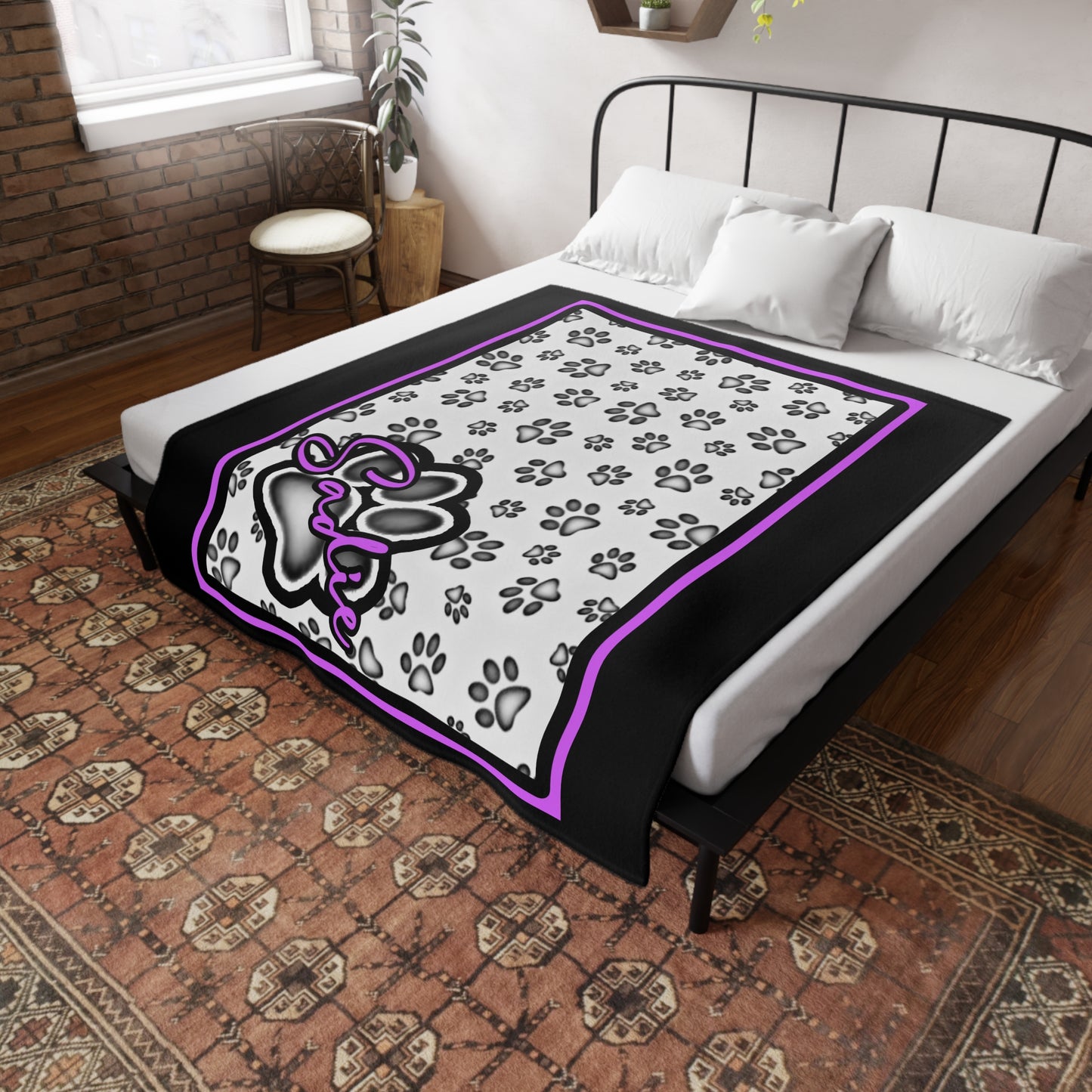 Sadie Plush Fleece Dog Blanket