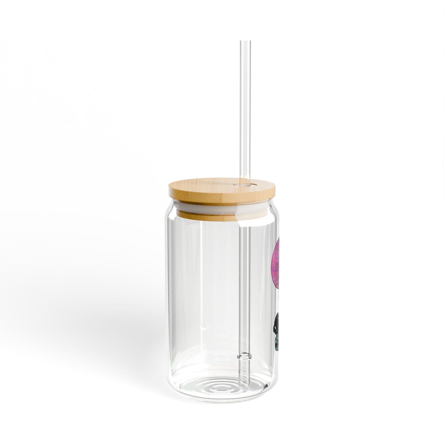 Astronaut Sipper Glass - 16oz with Bamboo Lid & Straw