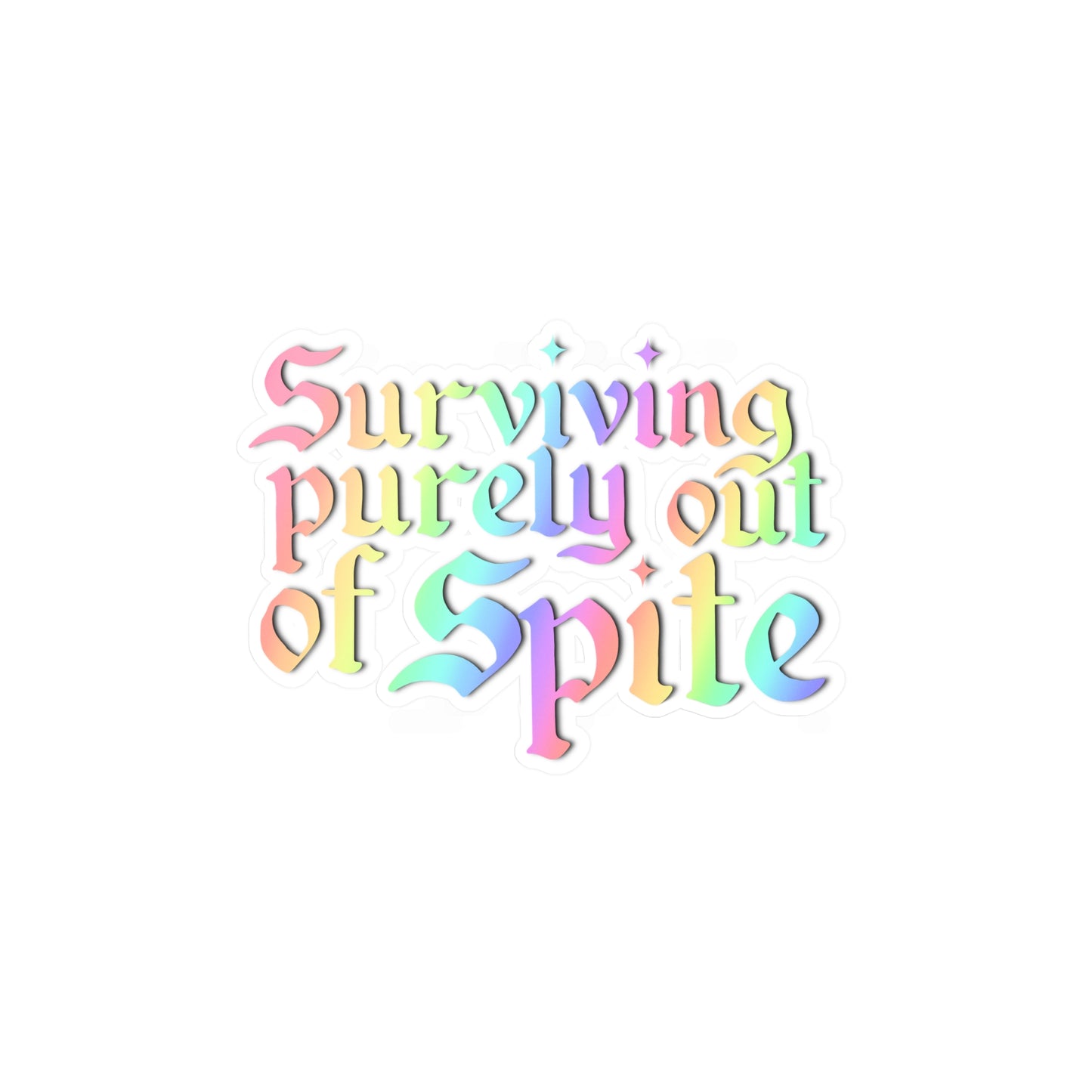 Surviving Purely Out of Spite Vinyl Decal