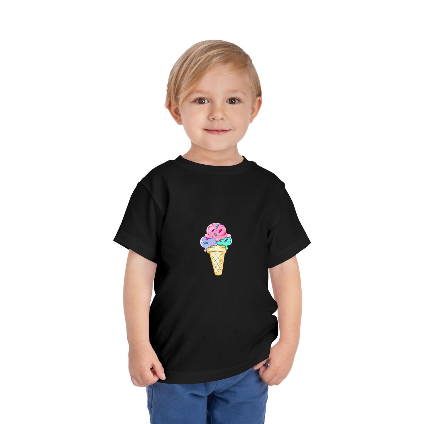 Toddler Short Sleeve Tee - Ice Cream Design