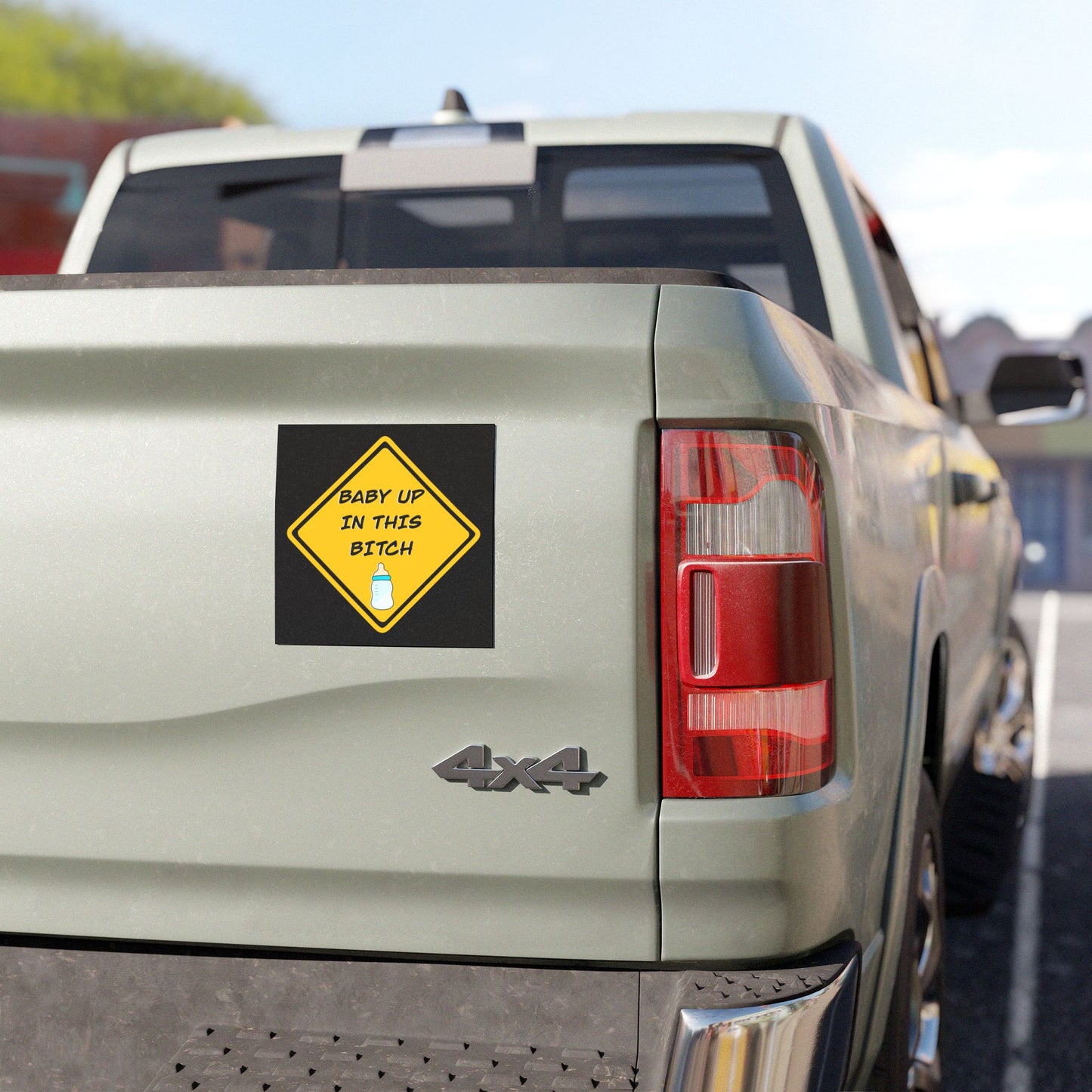 Fun Baby Up This Car Sign Magnet