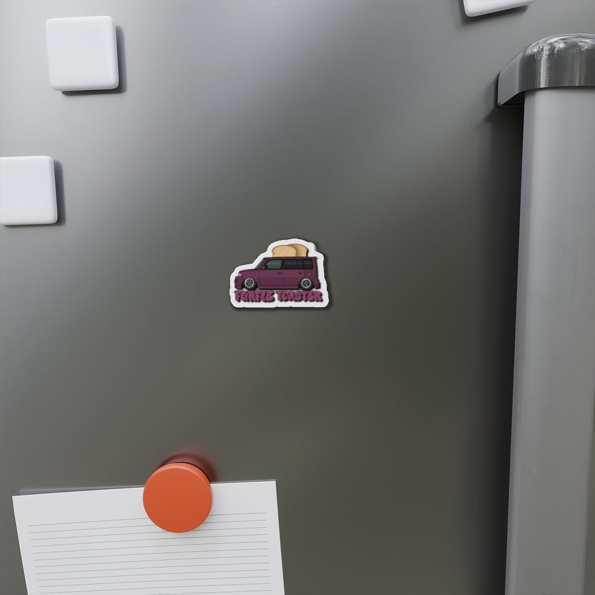 Purple Toaster Die-Cut Magnets