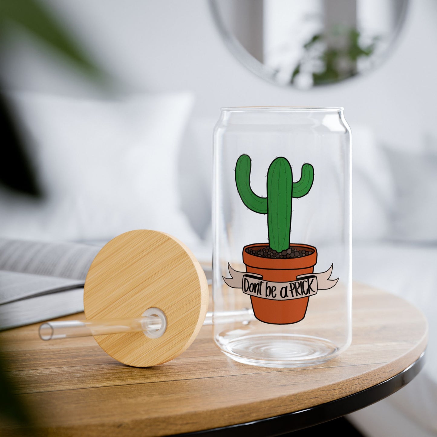 Cactus Sipper Glass | 16oz Drinking Jar