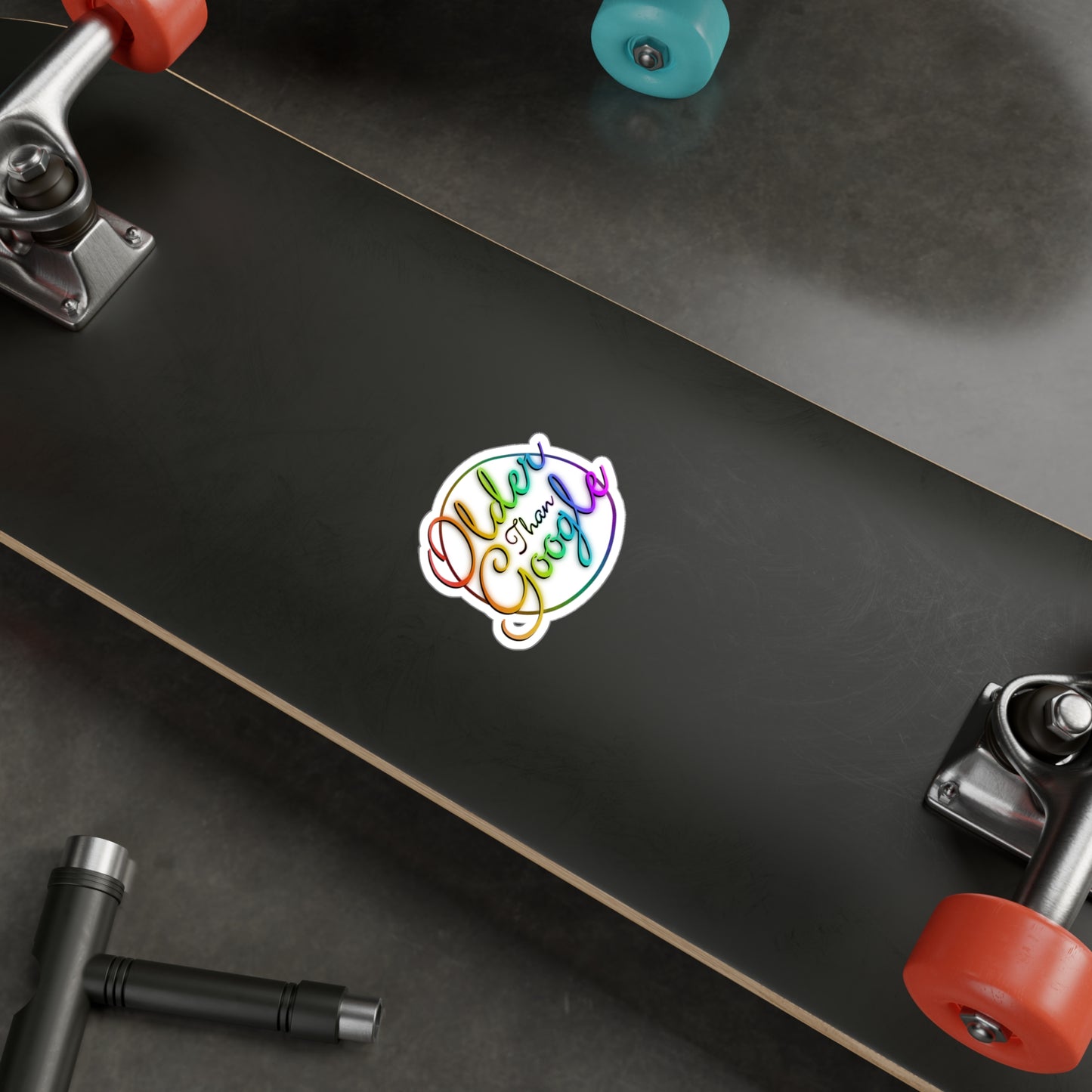Older Than Google Colorful Kiss-Cut Vinyl Decal