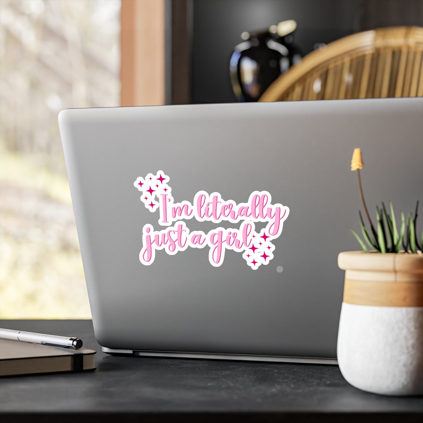 I'm Just A Girl Kiss-Cut Vinyl Decal