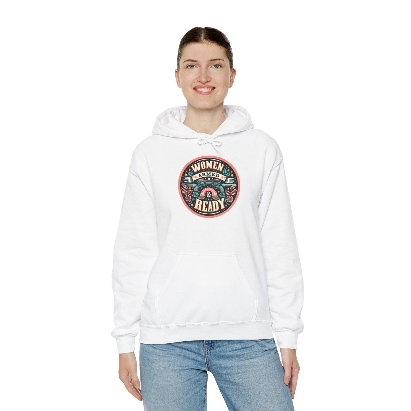 Women Armed & Ready Digital Design Hooded Sweatshirt