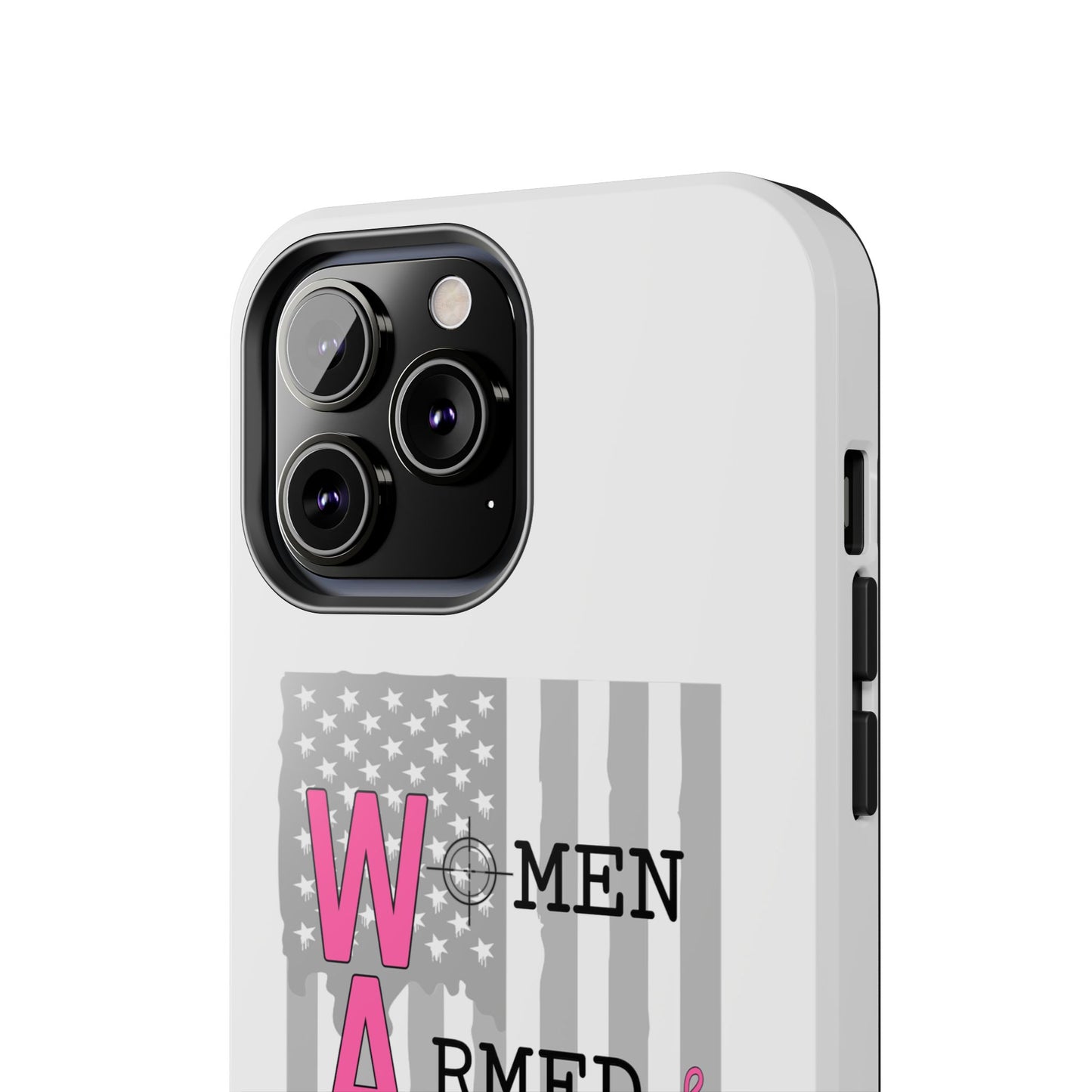 Women Armed & Ready Phone Case - Vertical Flag