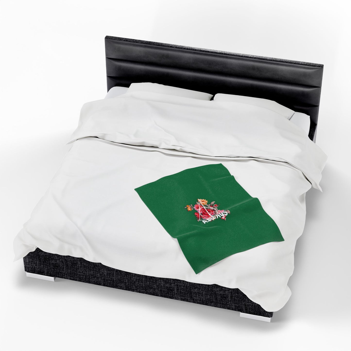 Slytherin 'Always' Floral Design Velveteen Plush Blanket