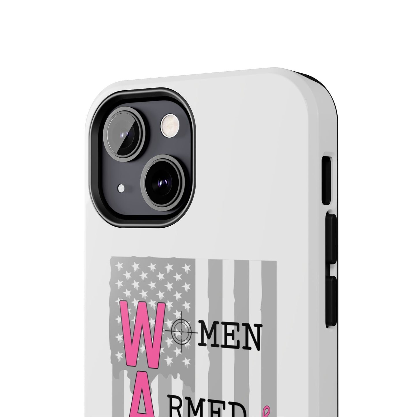 Women Armed & Ready Phone Case - Vertical Flag