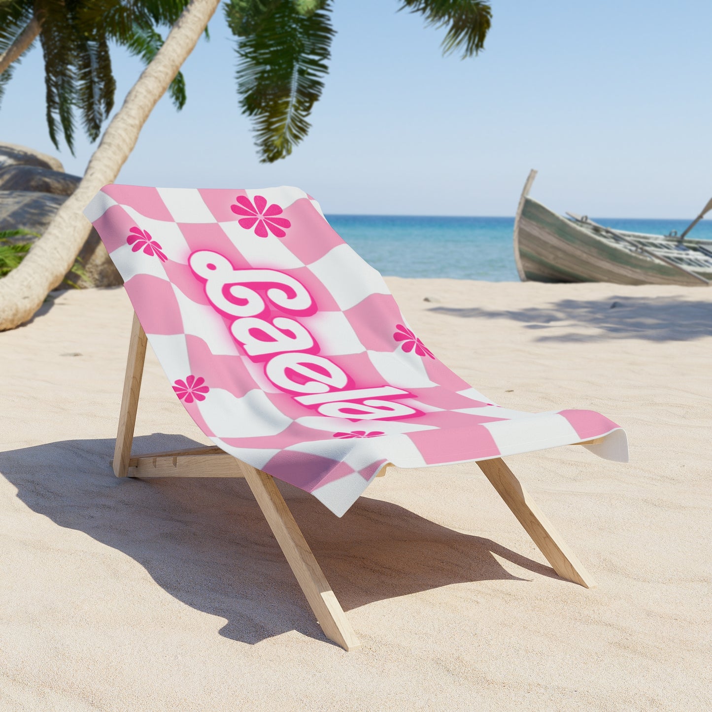Customizable Barbie Beach Towel with Name