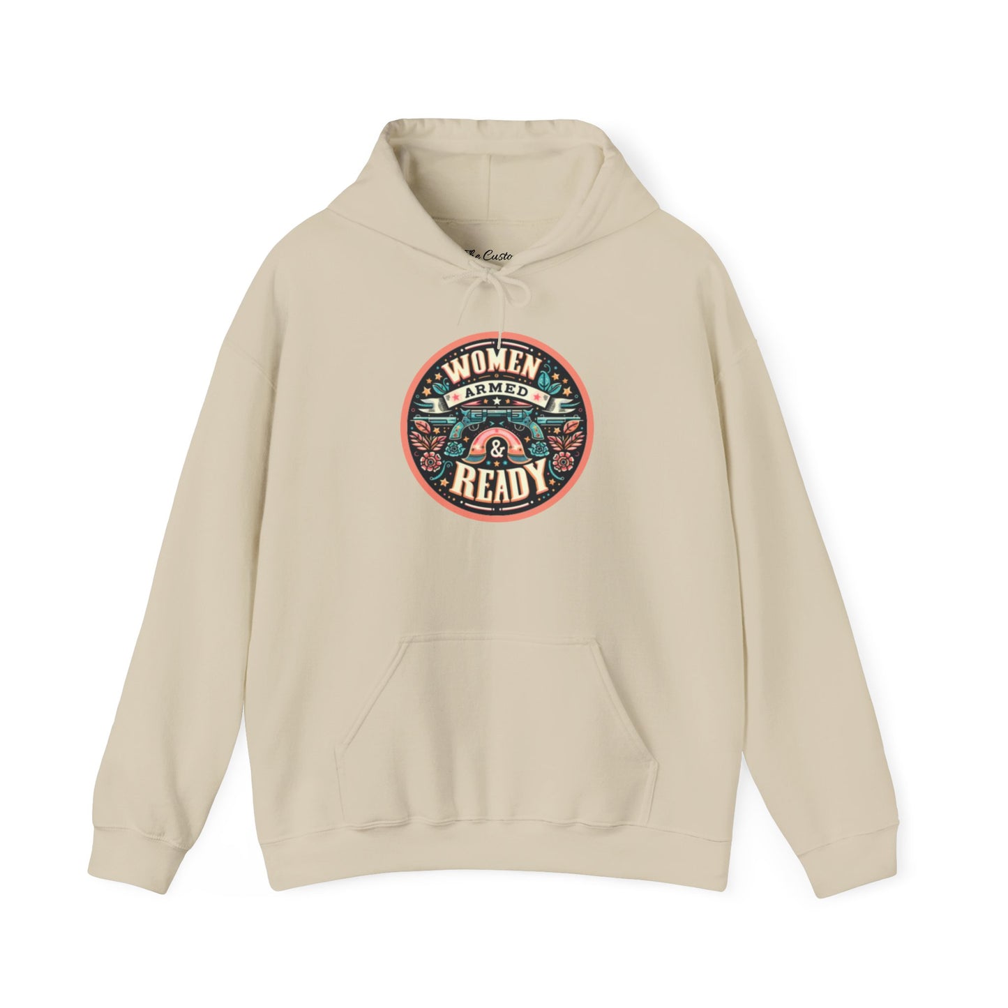 Women Armed & Ready Digital Design Hooded Sweatshirt