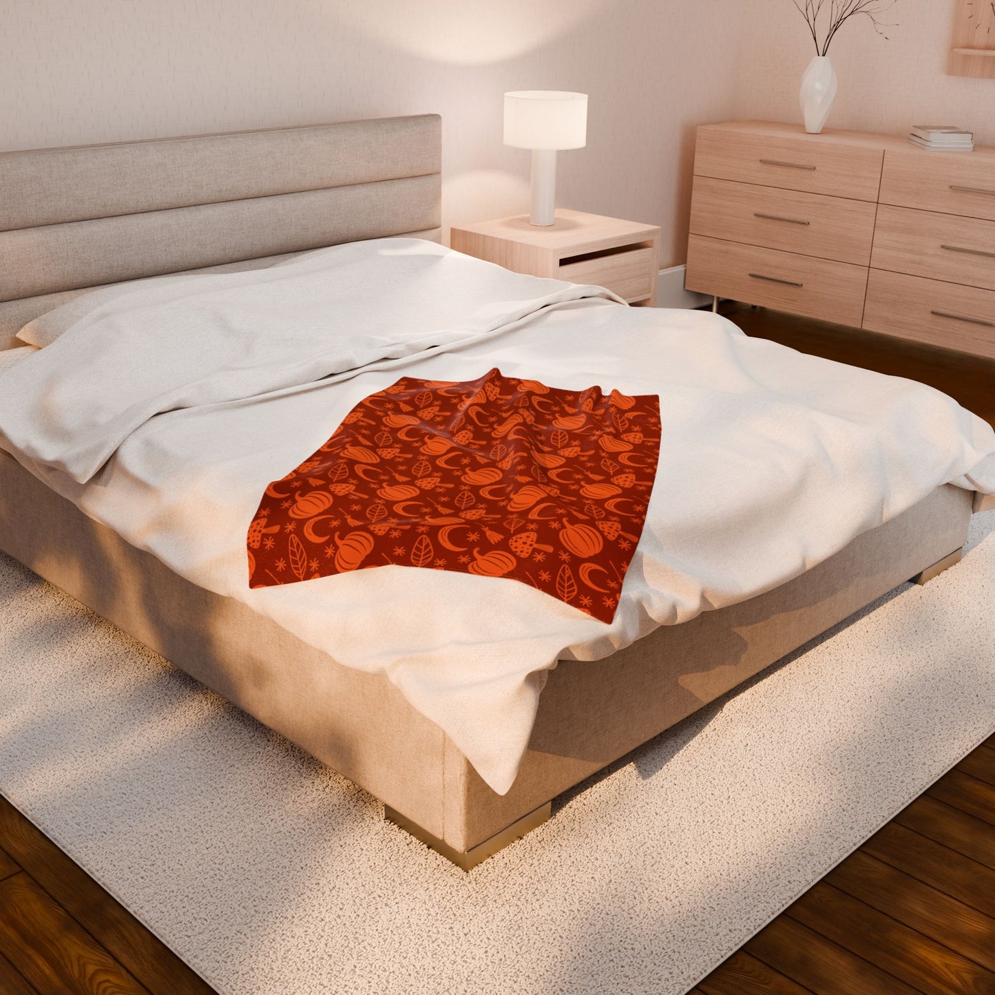 Pumpkin Pattern Fall Velveteen Plush Blanket