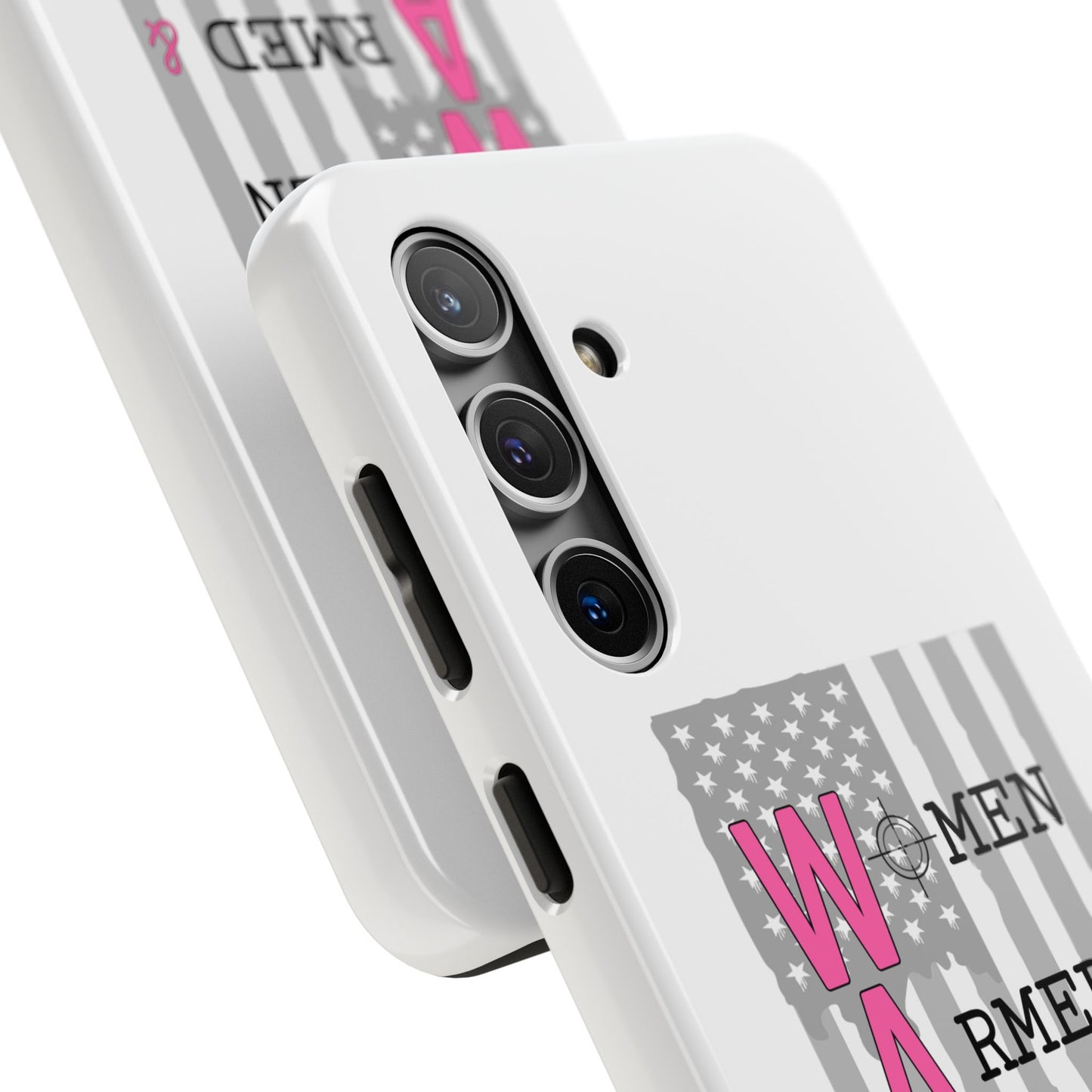 Women Armed & Ready Phone Case - Vertical Flag