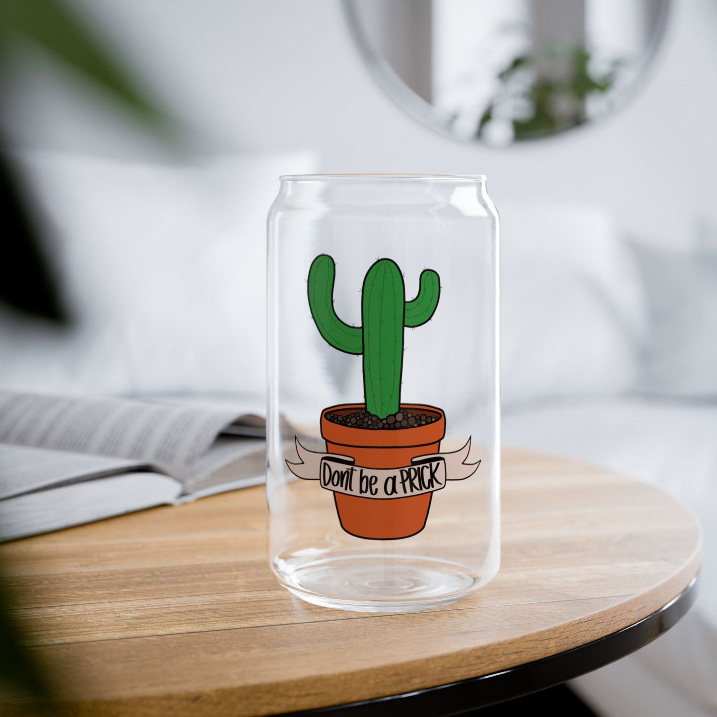Cactus Sipper Glass | 16oz Drinking Jar