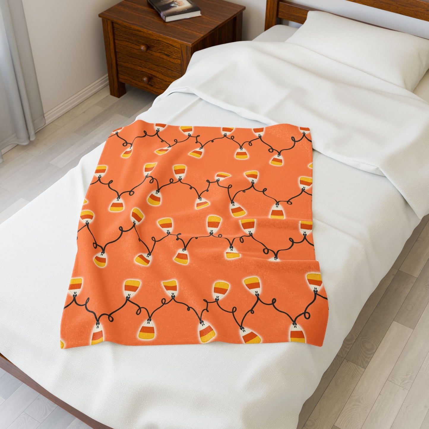 Halloween Candy Corn Plush Blanket