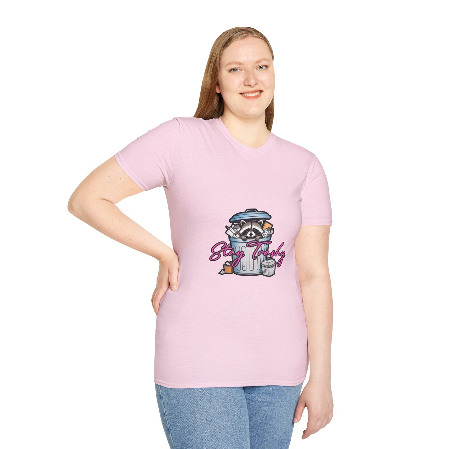 Stay Trashy T-Shirt - Cute Raccoon Design