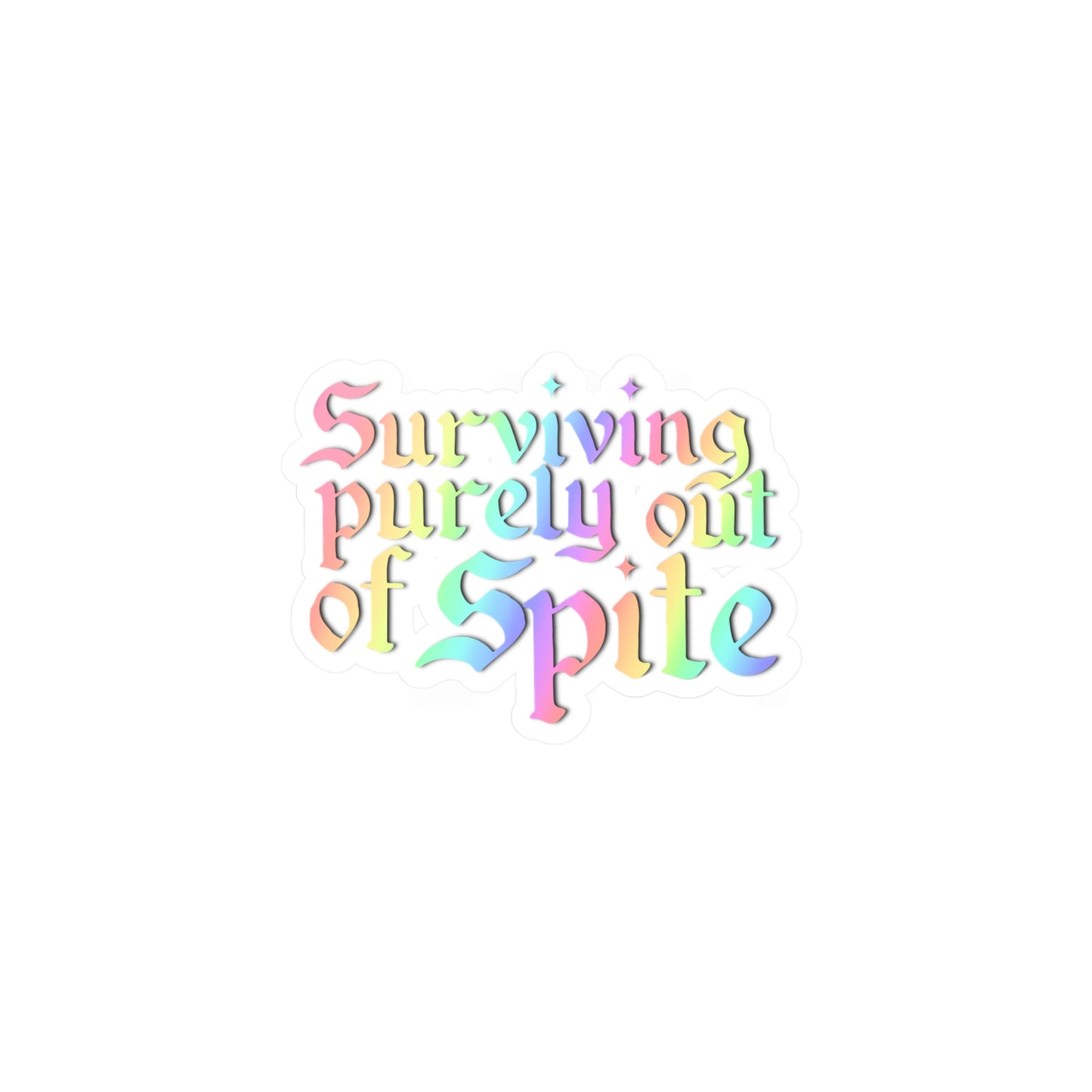 Surviving Purely Out of Spite Vinyl Decal
