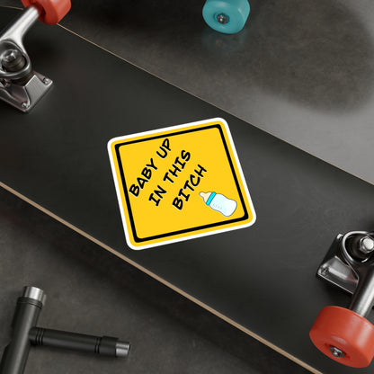 Funny Baby Warning Sticker, Vinyl Decal