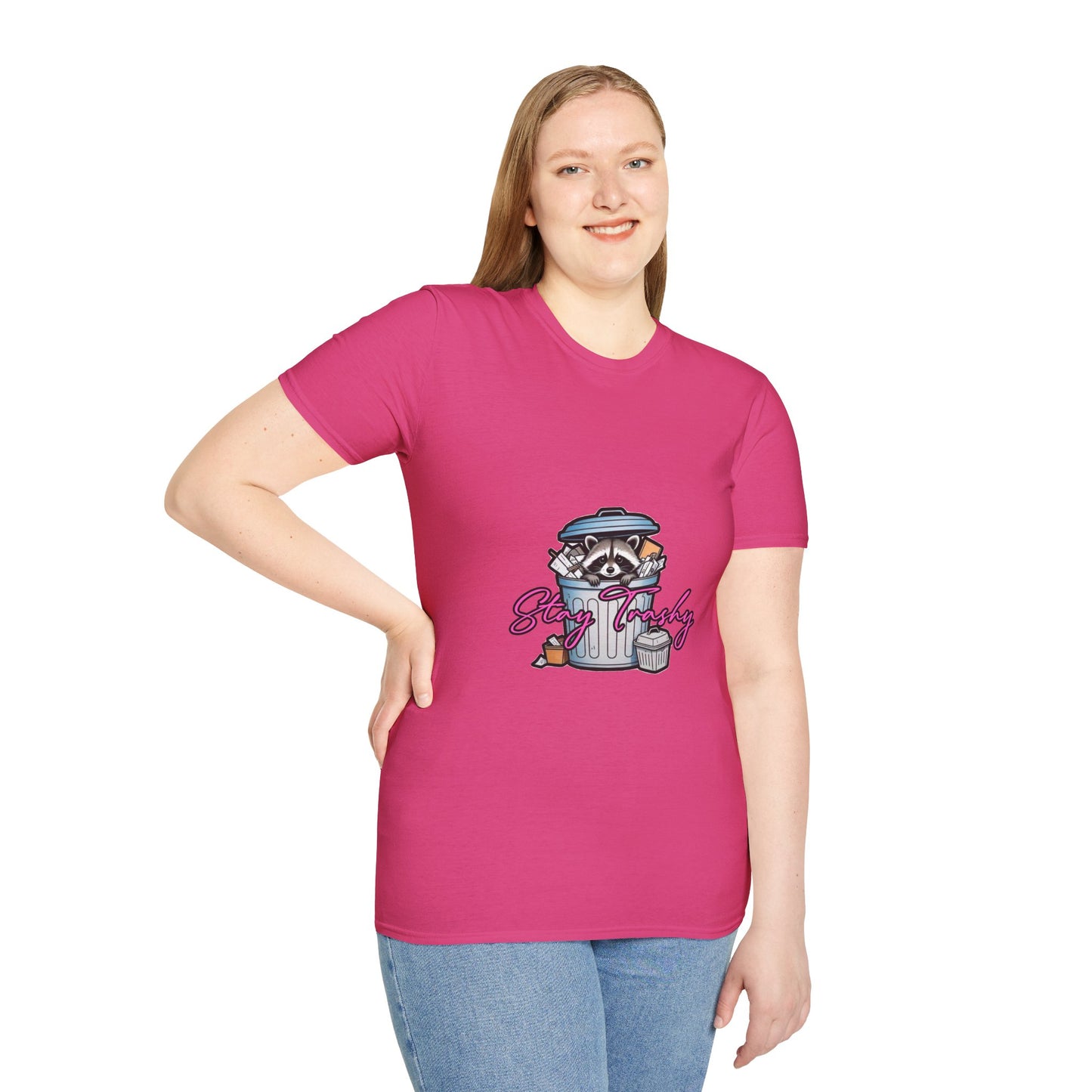 Stay Trashy T-Shirt - Cute Raccoon Design