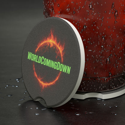 Soapstone Car Coaster — World Coming Down Design