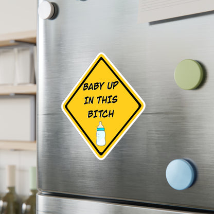 Funny Baby Warning Sticker, Vinyl Decal