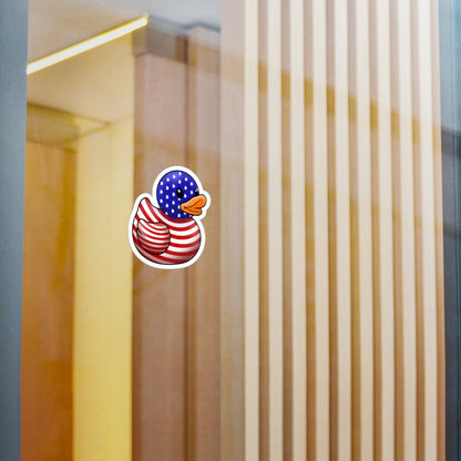 Patriotic Duck Kiss-Cut Vinyl Decal