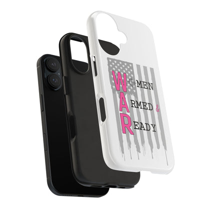 Women Armed & Ready Phone Case - Vertical Flag