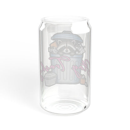 Stay Trashy Sipper Glass - 16oz Reusable Drinking Cup with Straw