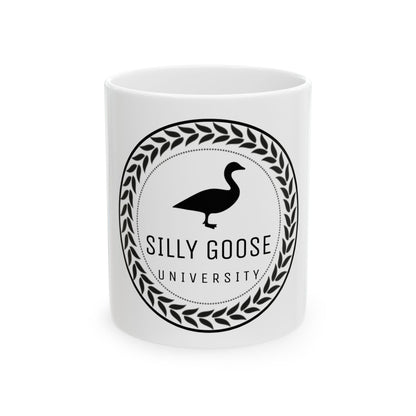 Silly Goose University White Ceramic Mug 11oz