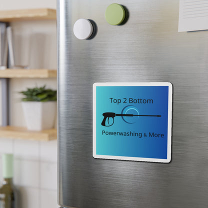 Top 2 Bottom Power Washing Die-Cut Magnet - Top 2 Bottom Design for Home & Business