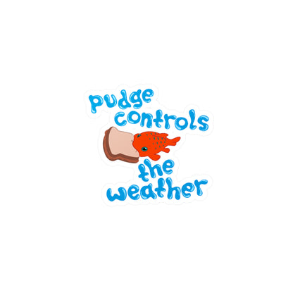 Pudge Controls the Weather - Lilo & Stich - Kiss-Cut Vinyl Sticker