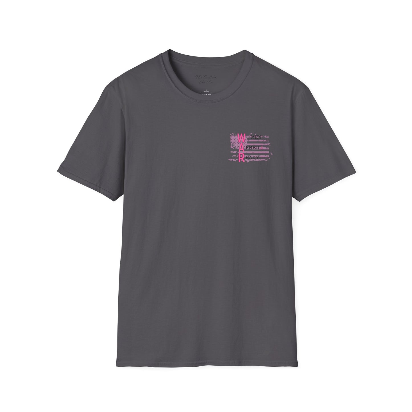 Women Armed & Ready Pink USA Flag T-Shirt