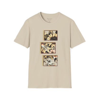 custom vintage flower shirt beige tan light egg offwhite off off-white