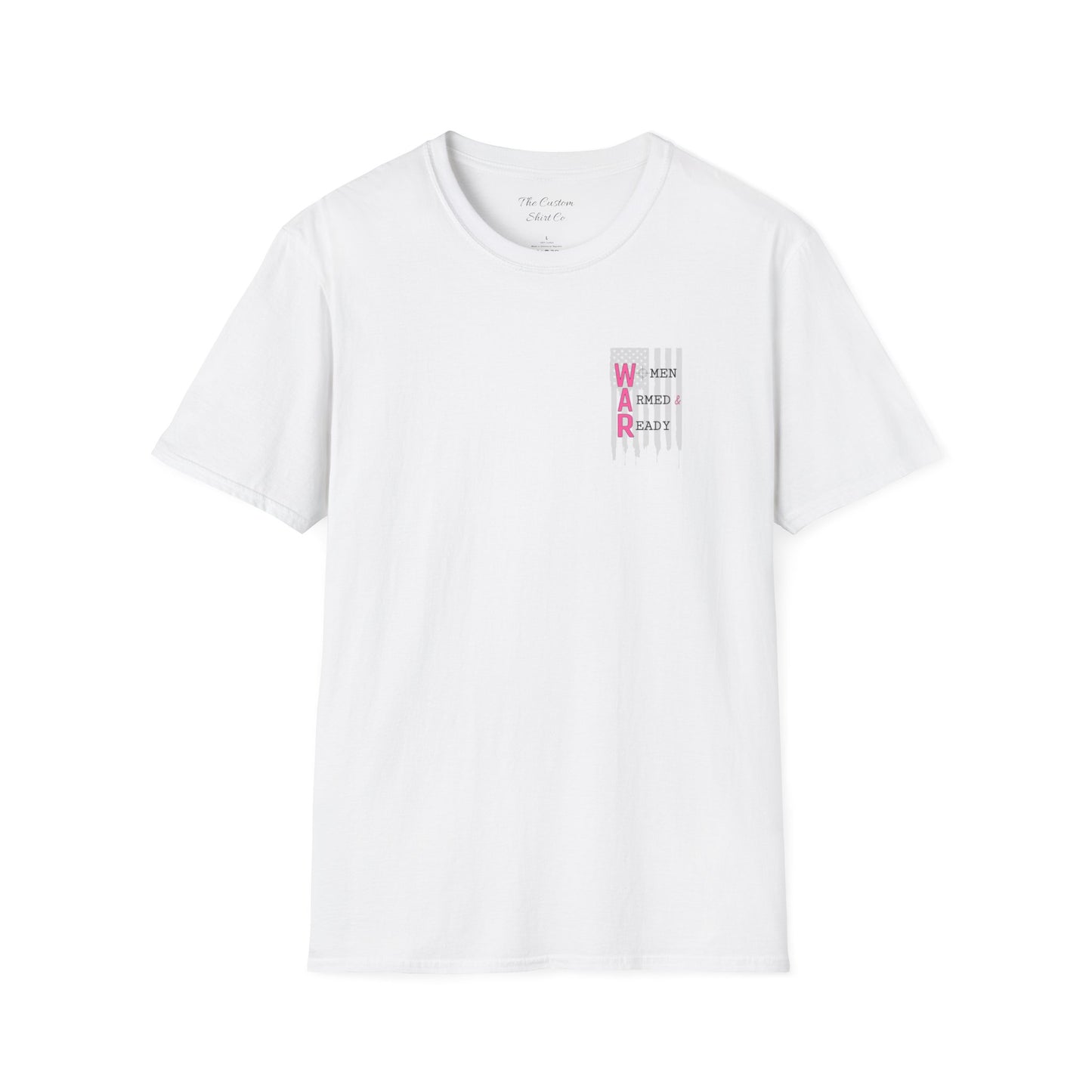 Women Armed & Ready Black USA Flag T-Shirt