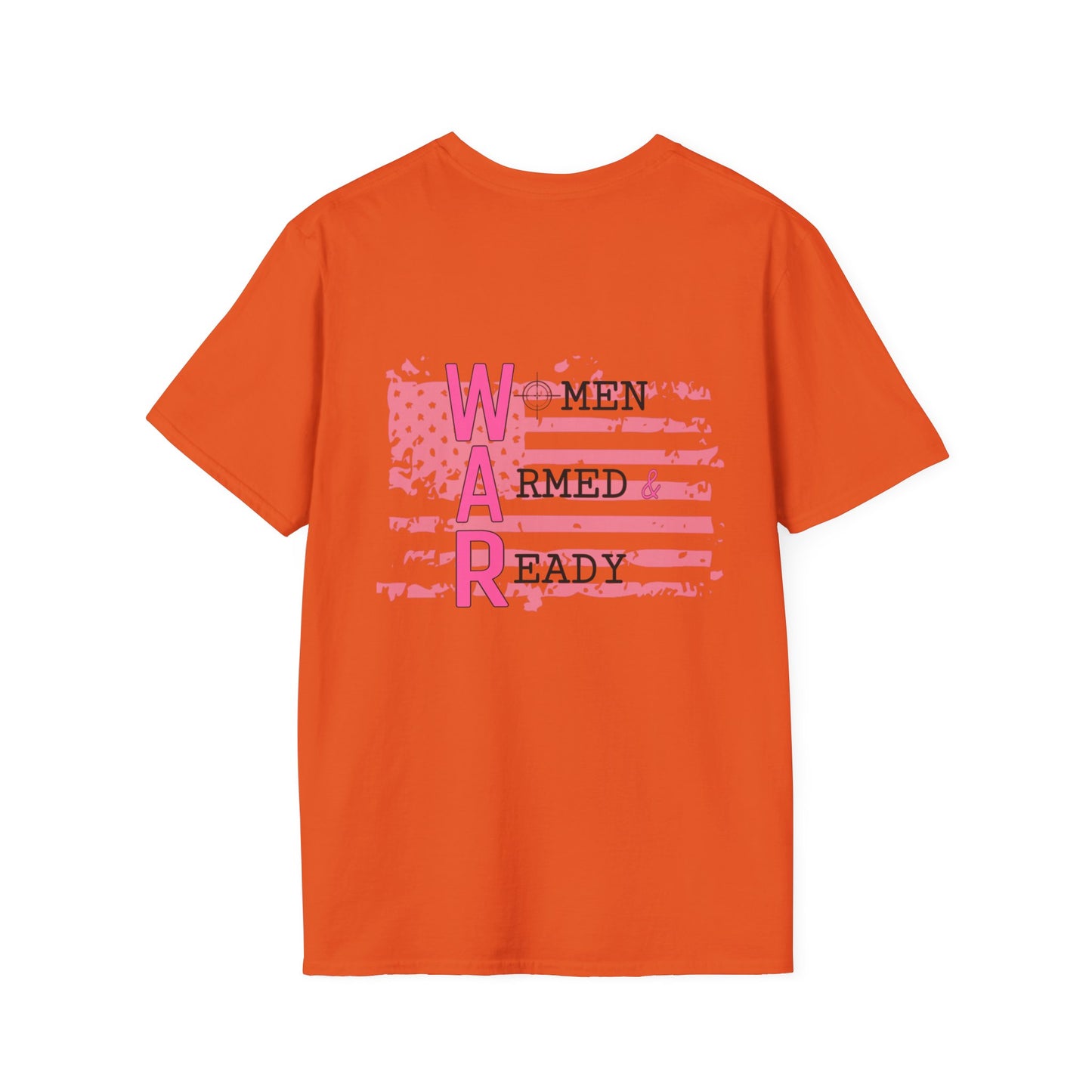 Women Armed & Ready Pink USA Flag T-Shirt