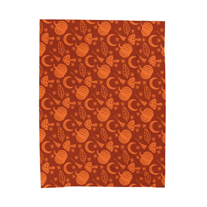 Pumpkin Pattern Fall Velveteen Plush Blanket