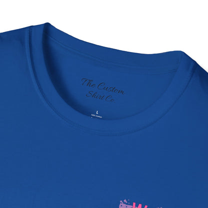 Women Armed & Ready Pink USA Flag Front Print Only T-Shirt