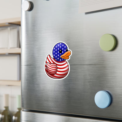 Patriotic Duck Kiss-Cut Vinyl Decal