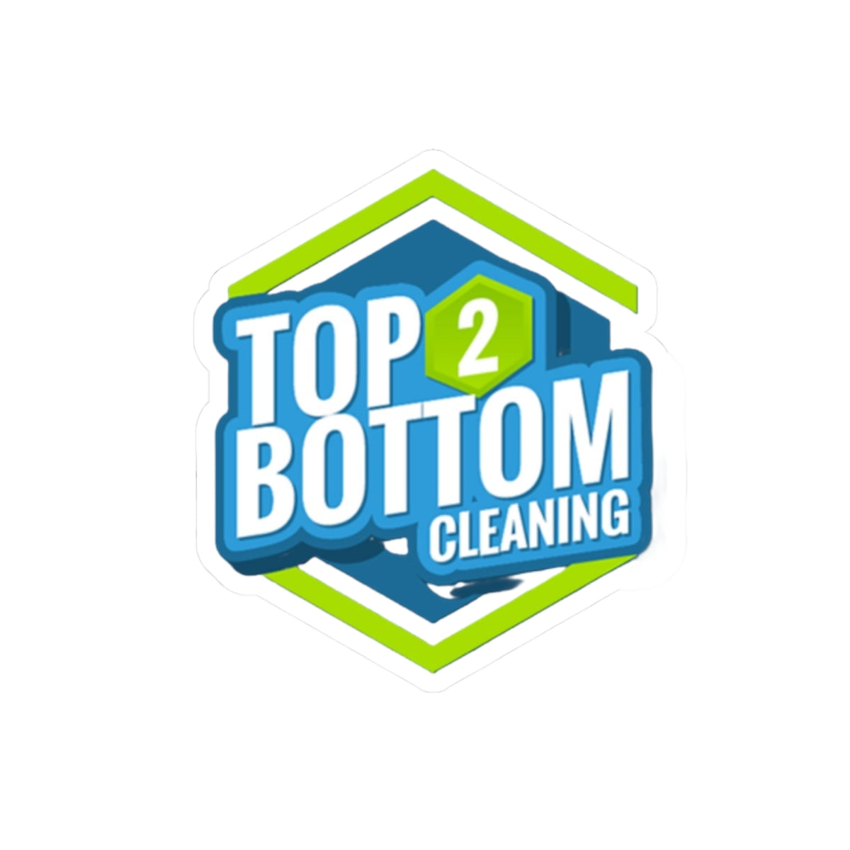Top 2 Bottom Cleaning Kiss-Cut Stickers - Perfect for Home and Office Decor