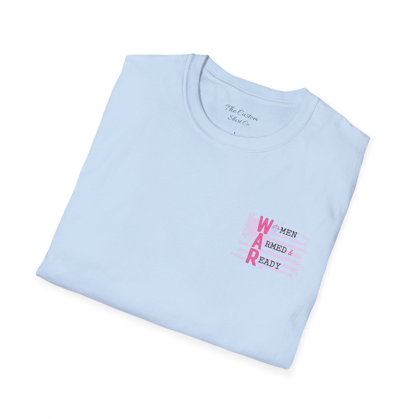 Women Armed & Ready Pink USA Flag T-Shirt